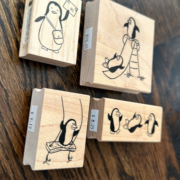 Adorable Penguin Rubber Stamps - Picture 2 of 2
